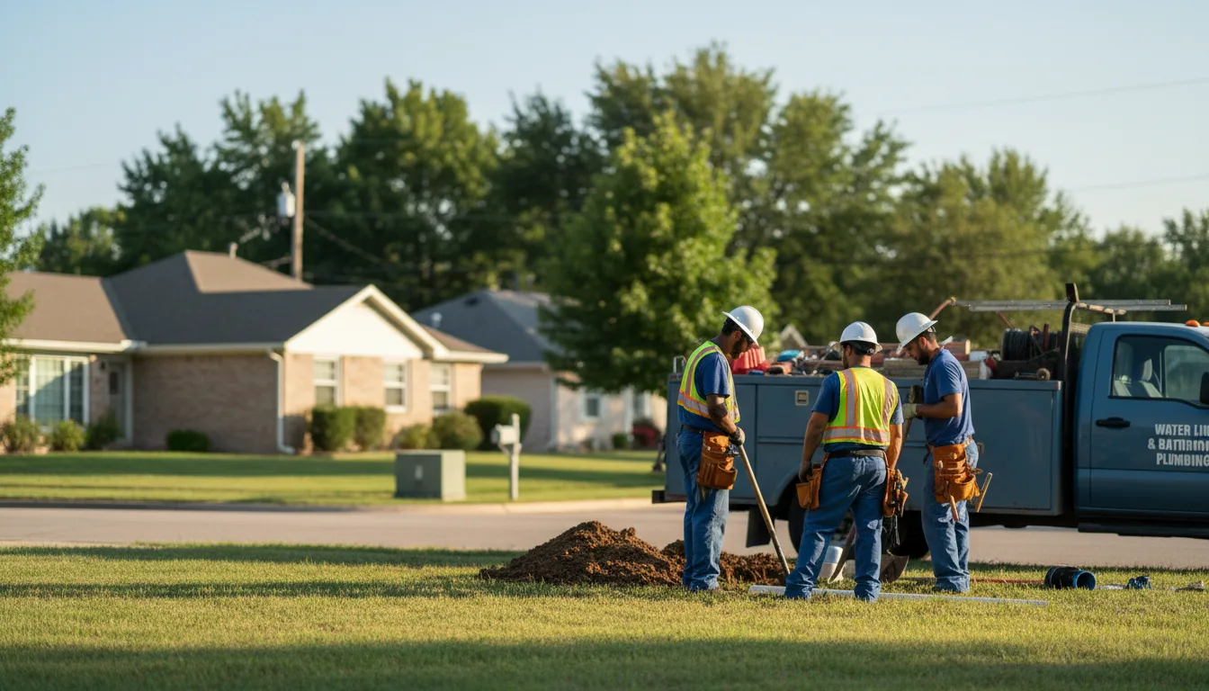 Residential water line and bathroom plumbing service in Seaton, IL